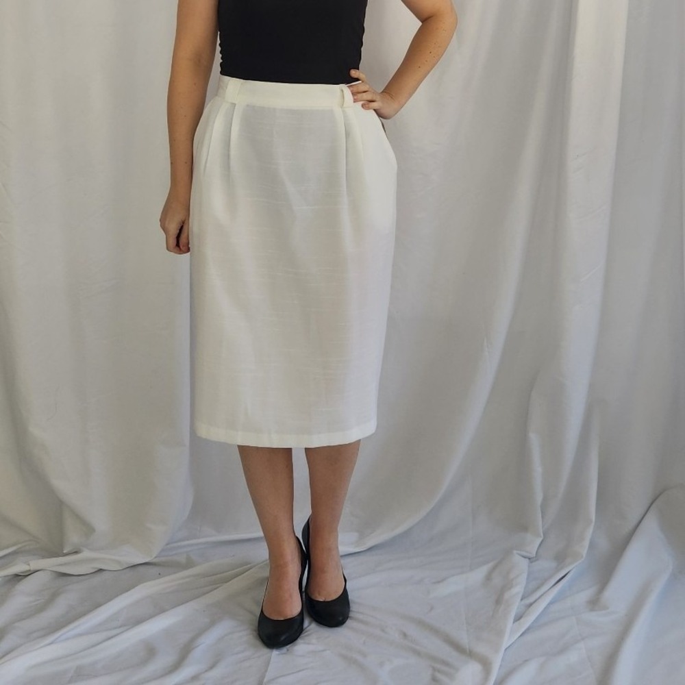 80s/90s Deadstock White‎ Pencil Skirt
